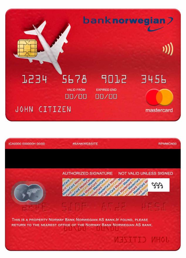 Norway Bank Norwegian AS bank mastercard